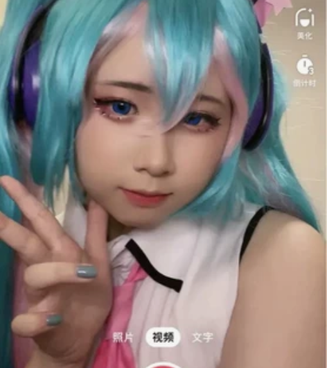 初音未来 生日猫耳耳机手办cos xl码，...