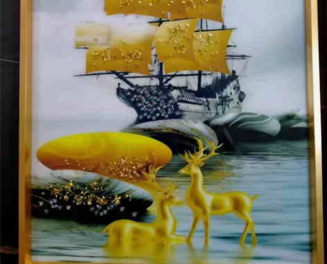 装饰画玻璃贴金工艺，原价208，现108出...