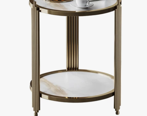 全新麻将桌茶几茶水架轻奢意式岩板边几家用茶...