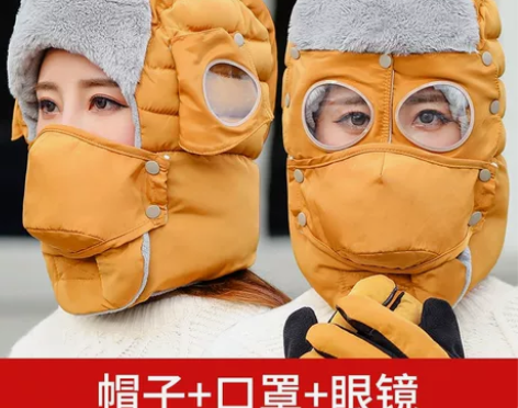 骑行电动车戴的帽子女冬季保暖雷锋帽防寒防风...