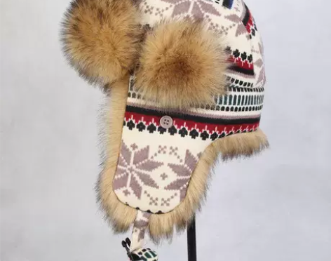 VISON 雷锋帽毛帽子男士冬天骑车护耳滑...