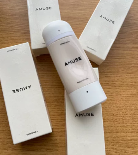 韩国Amuse 二合一保湿水润遮瑕双头粉底...