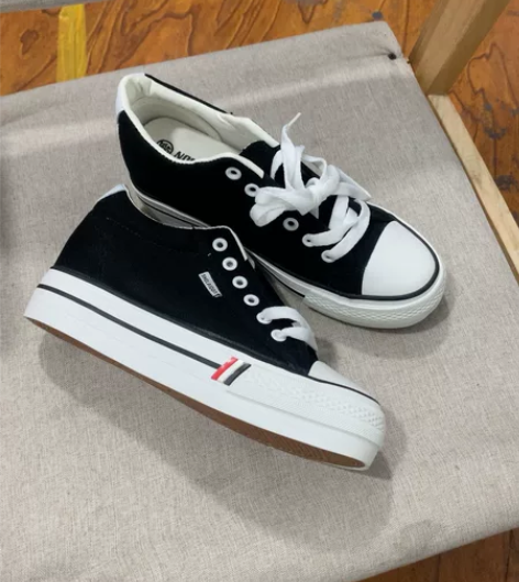 春秋季新款低帮帆布鞋女鞋韩版学生厚底松糕内...