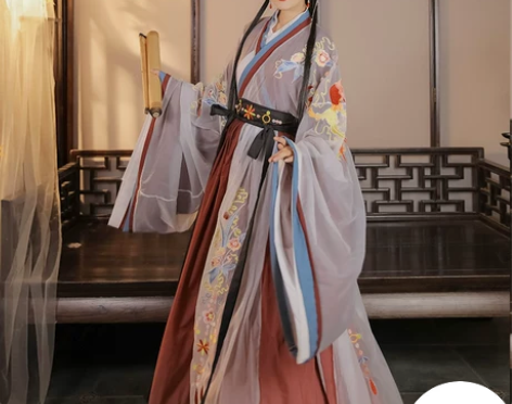 光宿原创汉服【凤珞】魏晋风交领破裙重工刺绣...