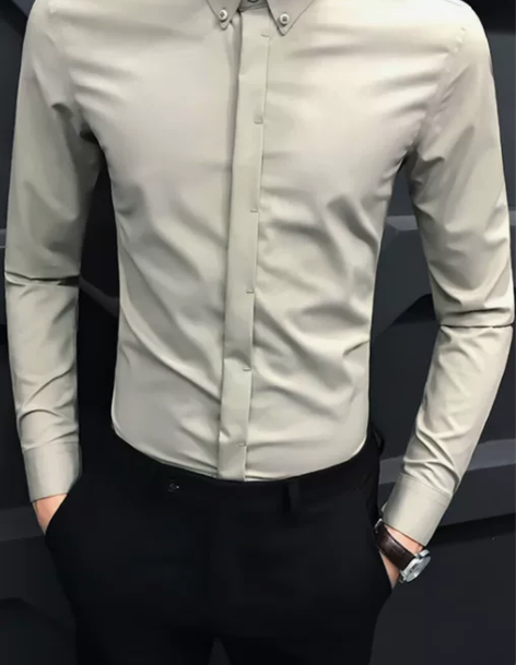 衬衫衬衣男士加绒衬衫男长袖加绒韩版高级感商...