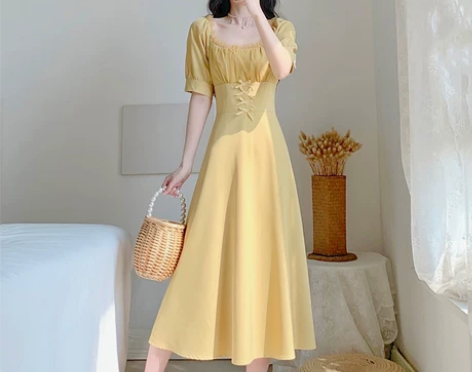 2022夏季新款女装裙子收腰显瘦御姐轻熟风...
