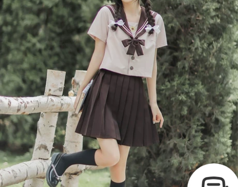 JK制服裙正版日系海军领学院风水手服短裙子...