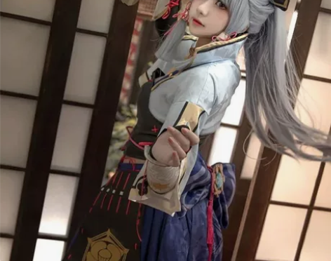 自制原神cos神里绫华cosplay服动漫...