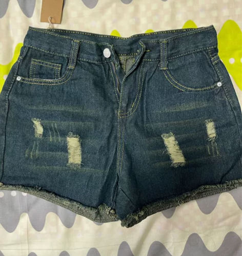 夏季短裤热裤  蓝色夏季a字辣妹牛仔短裤女...