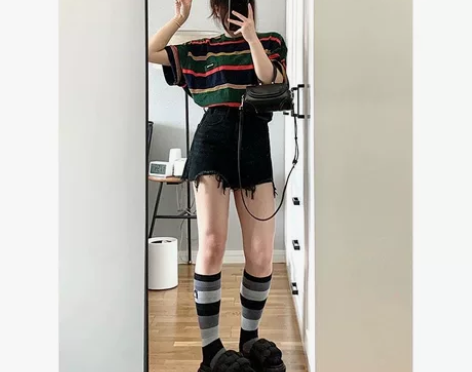 (仅洗 高腰牛仔短裤女夏季新款显瘦宽松直筒...