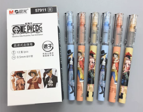 12支装 晨光直液式走珠笔航海王系列大容量...