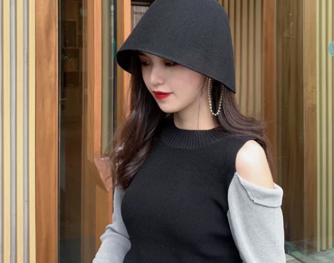 帽子女秋冬天韩版潮渔夫帽日系百搭冬季水桶帽...