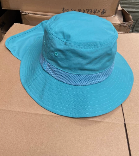 出口 日本儿童防UV速干轻薄护颈渔夫帽 轻...