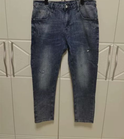 全新破铜牛仔裤男弹力薄款牛仔裤34码腰围8...