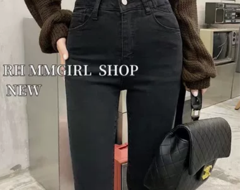 RHmmgirl牛仔裤女2021冬季新款超...