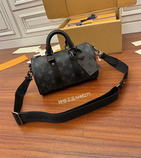 LV男士邮差包老花经典款男士lv斜挎包单肩...