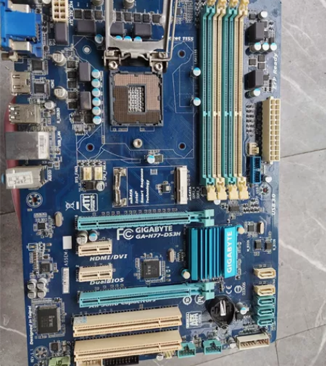 技嘉h77  ds3h，问题主板，开机风扇...