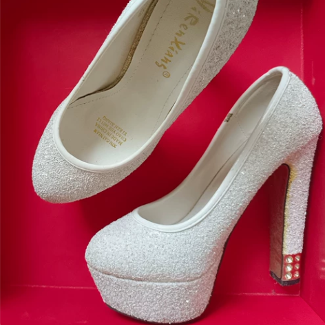 全新舞台鞋 恨天高 防水台 水晶闪闪公主鞋...