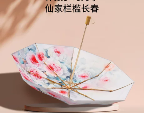 upf50+双层超强防晒遮阳伞黑胶防紫外线...