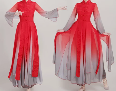 知否古典舞蹈服女飘逸中国风仙女清新淡雅扇子...