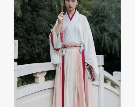 【秋色】五五年汉服女晋制交领齐腰一片式襦裙...