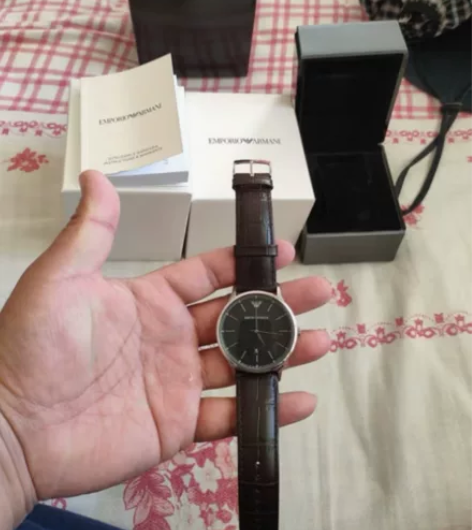 阿玛尼手表 腕表 皮质表带男士经典时尚休闲...