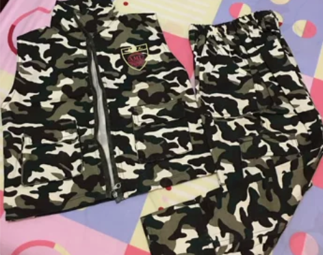 儿童迷彩服 迷彩服套装,马甲+长裤,幼儿园...