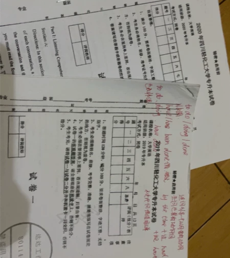 轻化工专升本考试原题 英语 计算机 语文材...