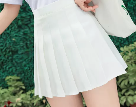 百褶裙女春夏季jk白色a字裙新款韩版高腰短...