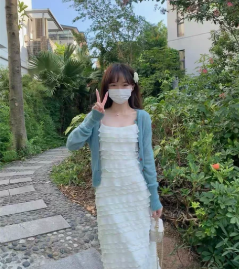 甜美荷叶边层层叠叠纯色温柔蛋糕裙,m码建议...