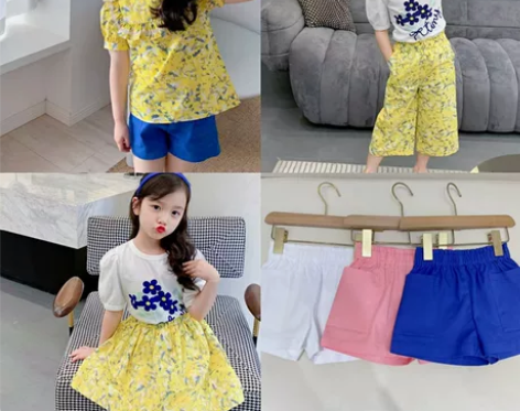 (夏季新品)女童法式田园风小清新休闲短袖T...