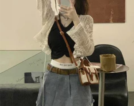 胖mm遮肚藏肉奶甜系套装小个子减龄漂亮洋气...