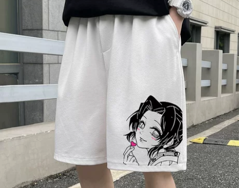 【88狂欢价】冰丝卡通短裤男潮牌夏季薄款i...