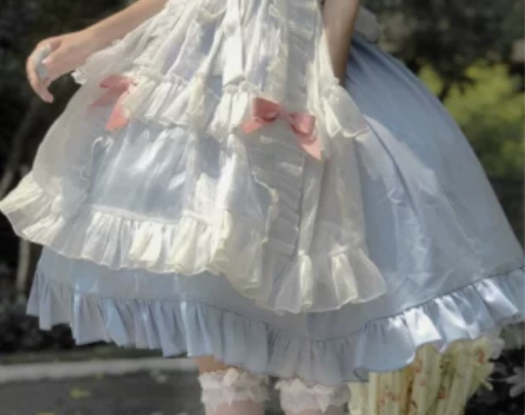 星未眠lolita纯色细闪甜心女仆sp法式...