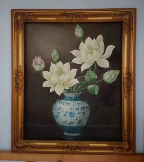 工艺画，莲花  50元 感兴趣的话点“我想...