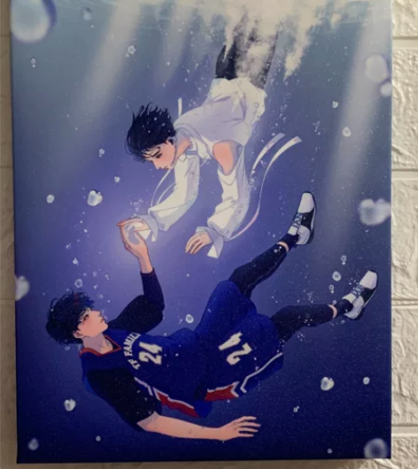出刘耀文无框画 感兴趣的话点“我想要”和我...