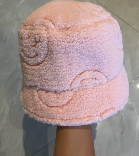 粉色笑脸渔夫帽 全新。很厚实 不退不换全新...