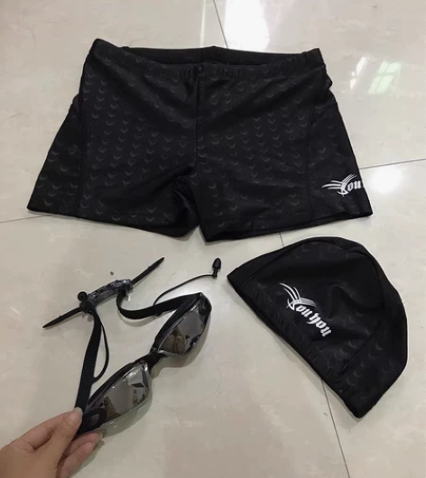 泳裤男士防尴尬夏季平角专业五分泳裤游泳套装...