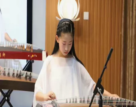 古筝春晚演出服水袖连衣裙白纱仙女裙民乐儿童...