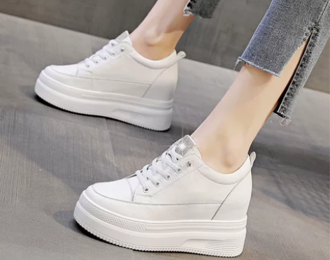 内增高女鞋8cm增高2022秋季透气真皮小...