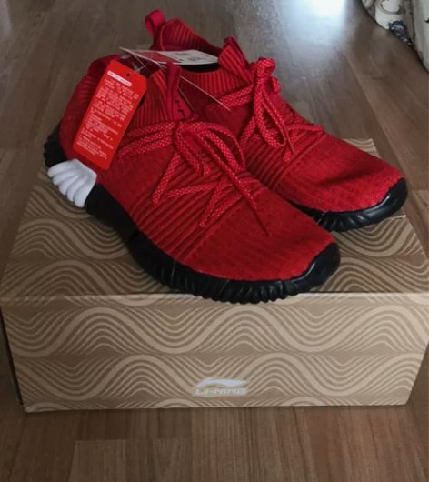 李宁悟空男子一体织透气潮流运动休闲鞋AGL...