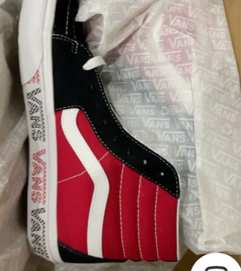 Vans Sk8-hi 黑红拼接 男女同款...