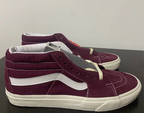 【全新正品44码】vans酒红sk8-Mi...