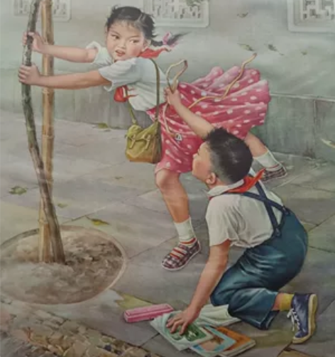 1973年宣传画一张，二开大。 品相如图。...