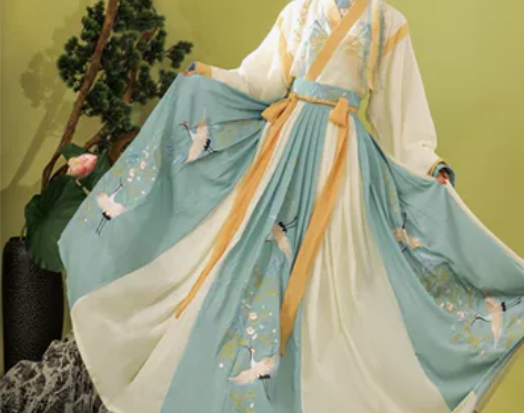 玉术原创汉服女羽集晋制齐腰魏晋风交领中国风...