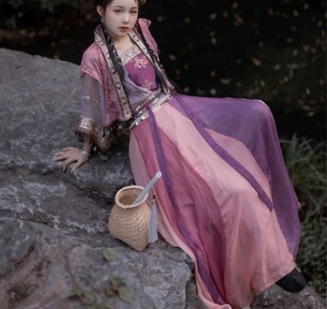 司南阁原创设计【紫萱】汉服女款宋制吊带半袖...