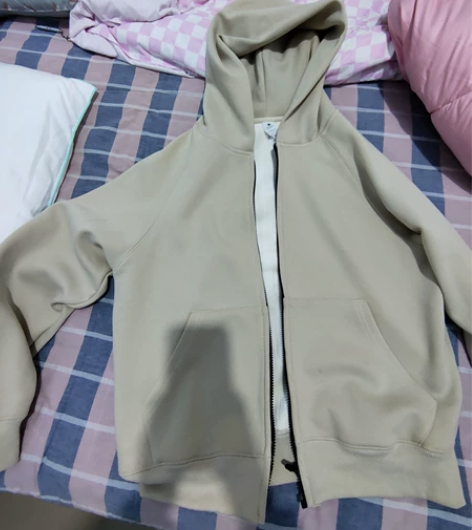 加绒卫衣男，卡其色，质量特别好，全新，16...