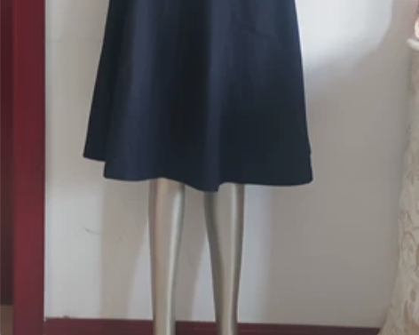 全新！经典款毛呢半身裙伞裙大摆裙， 深藏蓝...