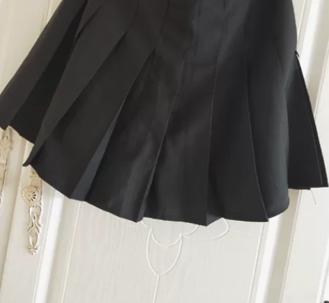 夏季高腰格子百褶裙半身裙学院风A字裙 ...