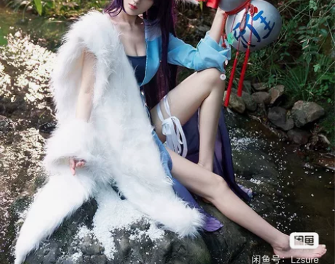 火花家狐妖小红娘 涂山雅雅蓝色衣服cos ...